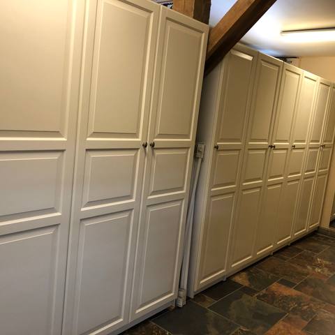 Mudroom storage after cleaning