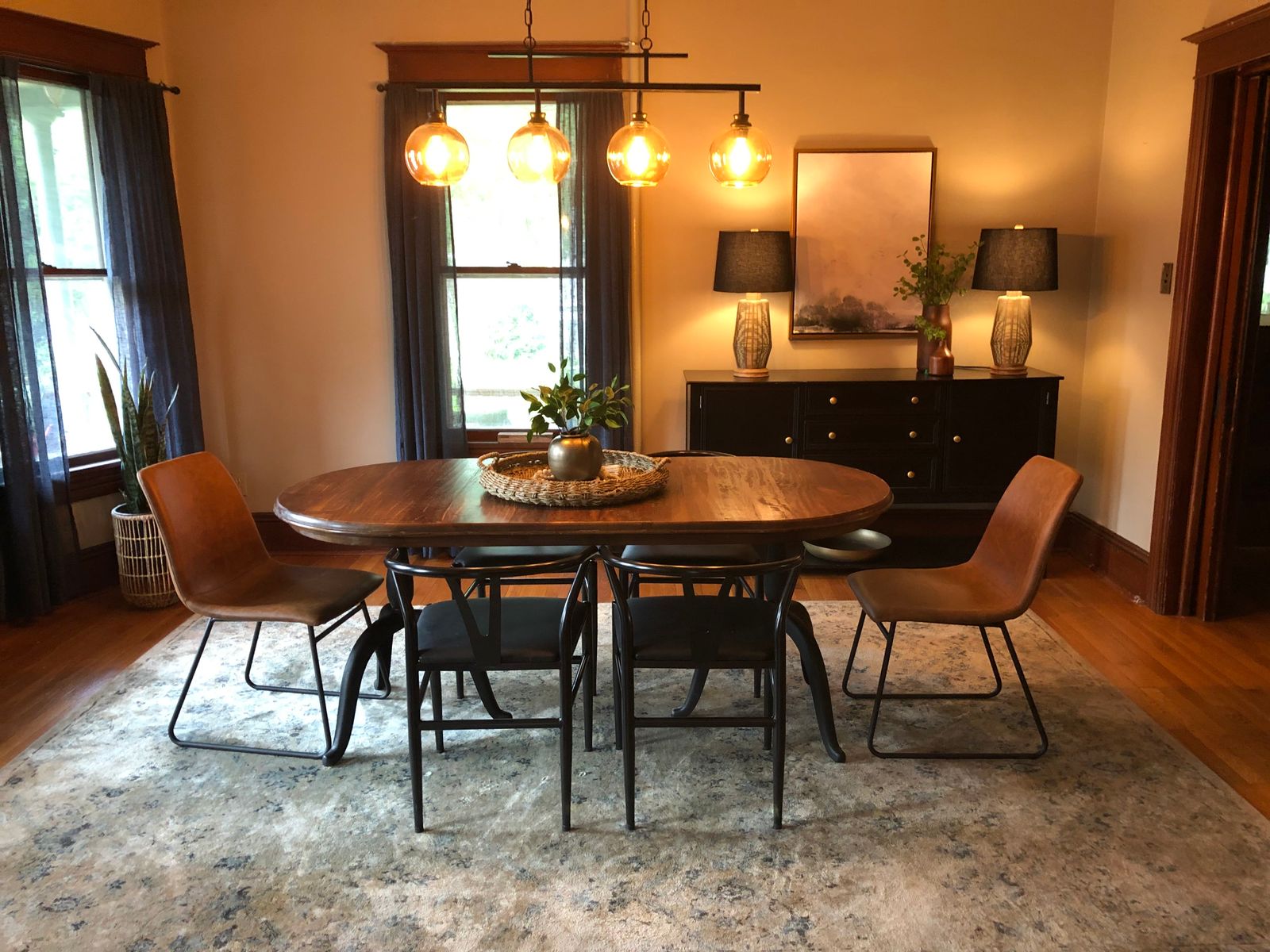 Dining room after a deep clean