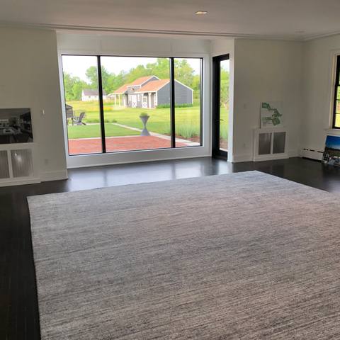 Living room after a move-out clean