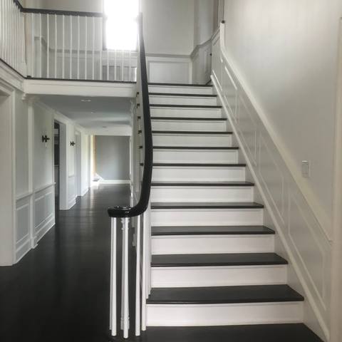 Staircase and landing after cleaning