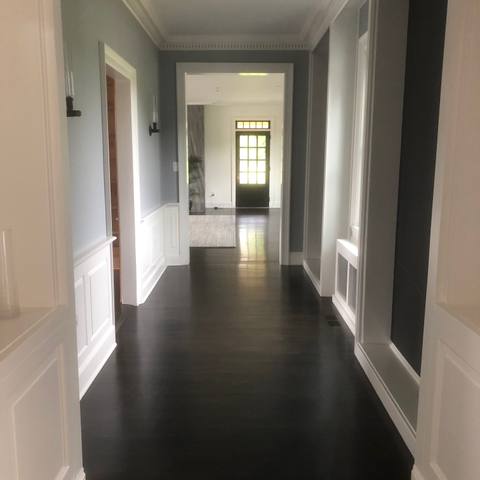 Hallway floors after cleaning